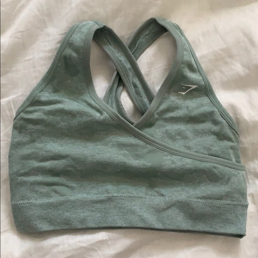Green Camo Gymshark Bra